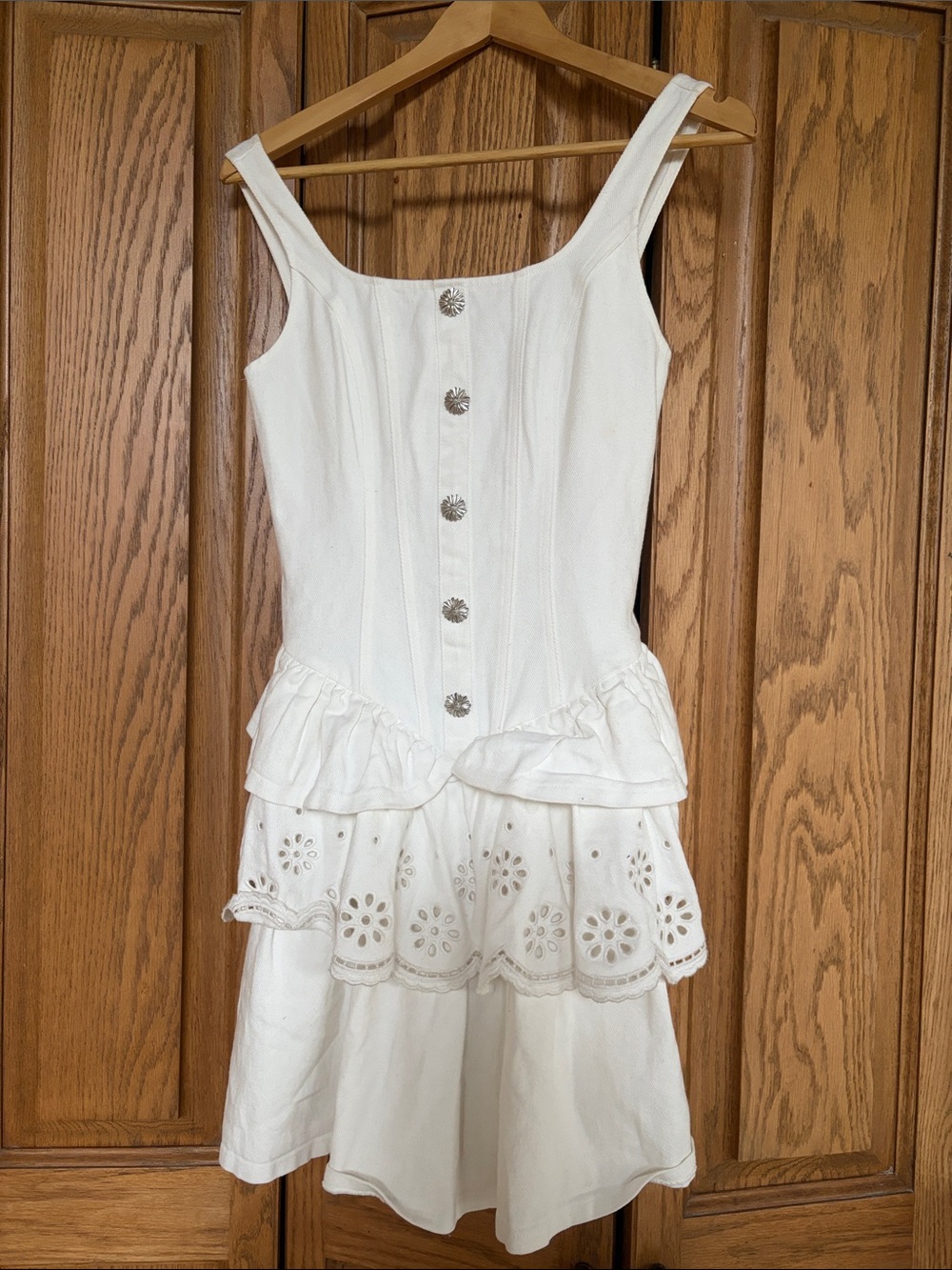 Jacquie The Label White Denim Dress